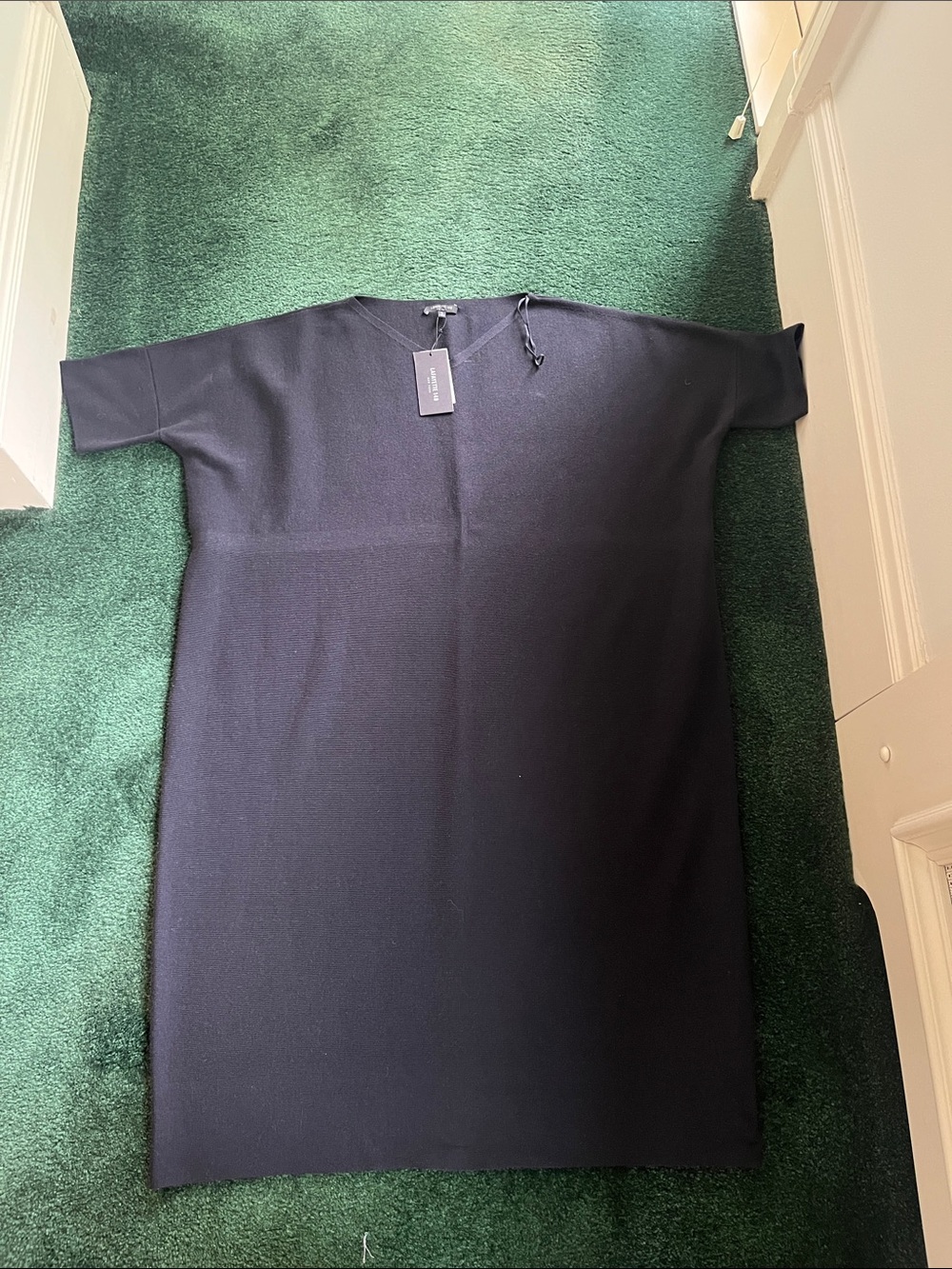 Lafayette 148 New York Black Midi Knit Dress